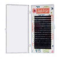 Черные ресницы Lash&Go 16 линий (одна длина) L new 0,07 8мм